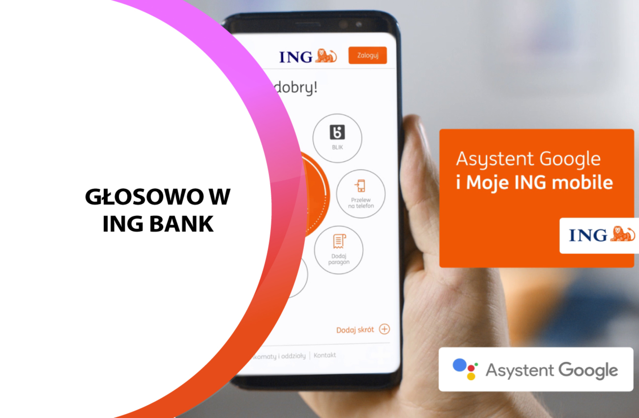 Głosowa obsługa aplikacji Moje ING z Asystentem Google