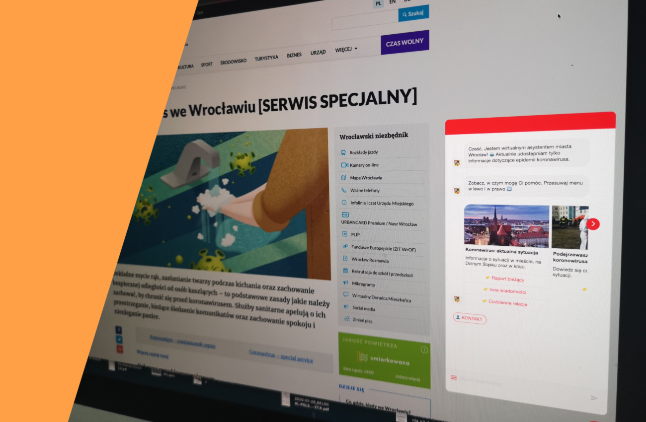 Wrocław automatyzuje komunikację z mieszkańcami na temat koronawirusa