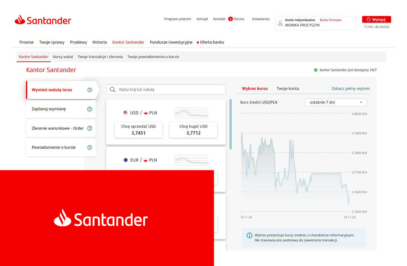 Kantor Santander jeszcze prostszy w obsłudze