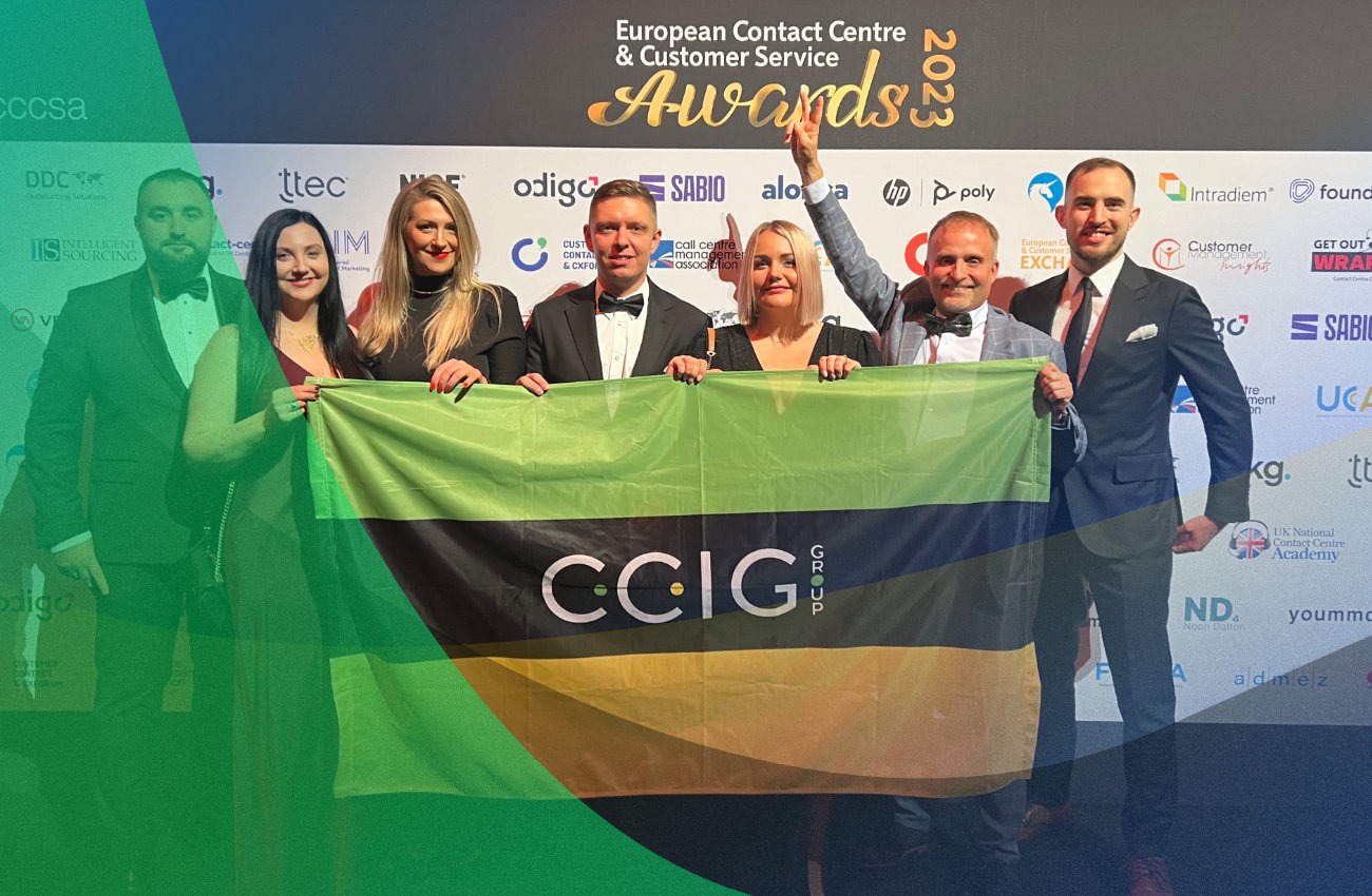 CCIG ze złotem na European Contact Centre & Customer Service Awards 2023